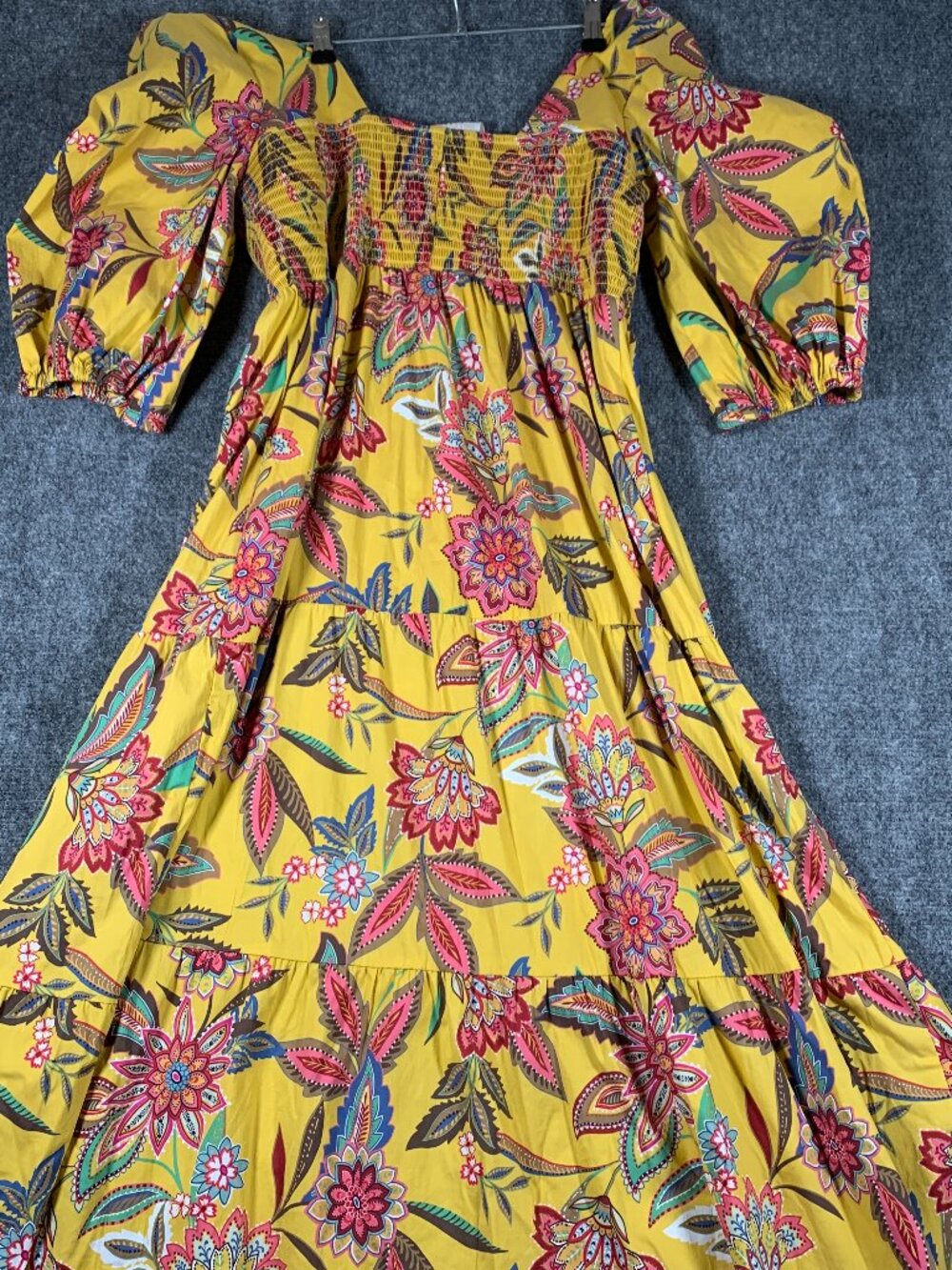 Johnny Was Mladen Sundress Yellow Womens Small Floral New with Tags